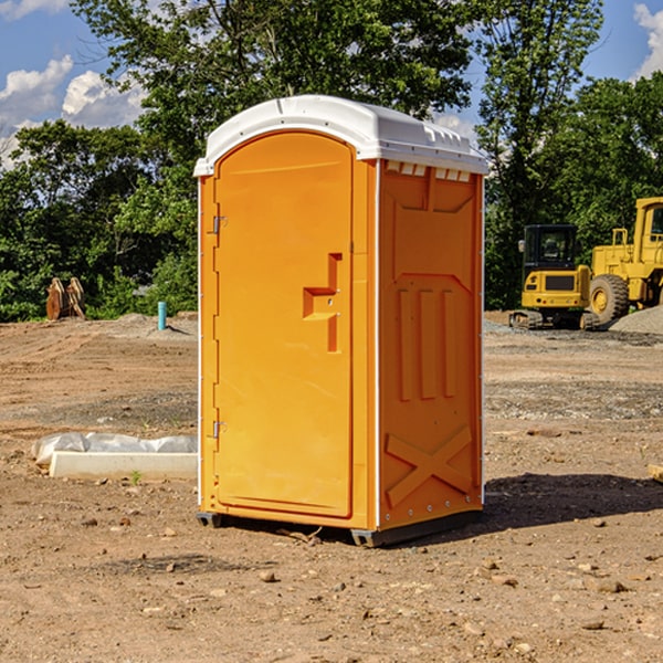 how often are the portable toilets cleaned and serviced during a rental period in Morrow County